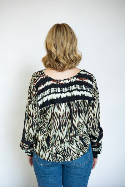 Abrielle L/S Boho Top