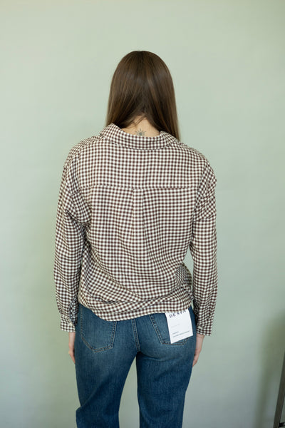 Soft plaid button up for women