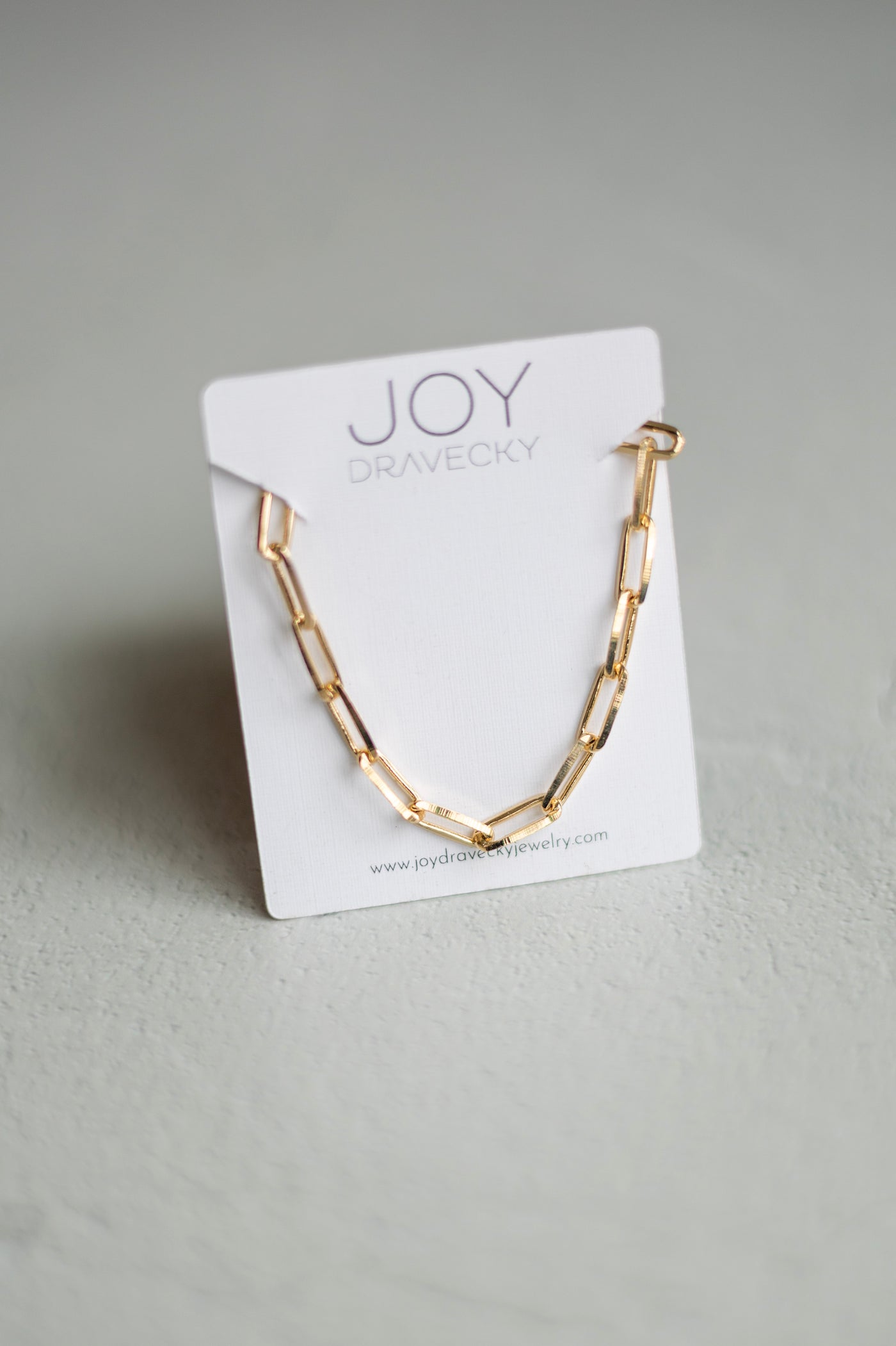 Joy Dravecky gold chain bracelet