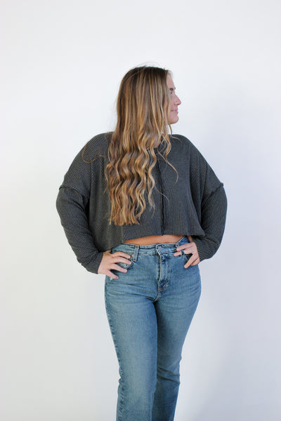 Ribbed V-Neck Top
