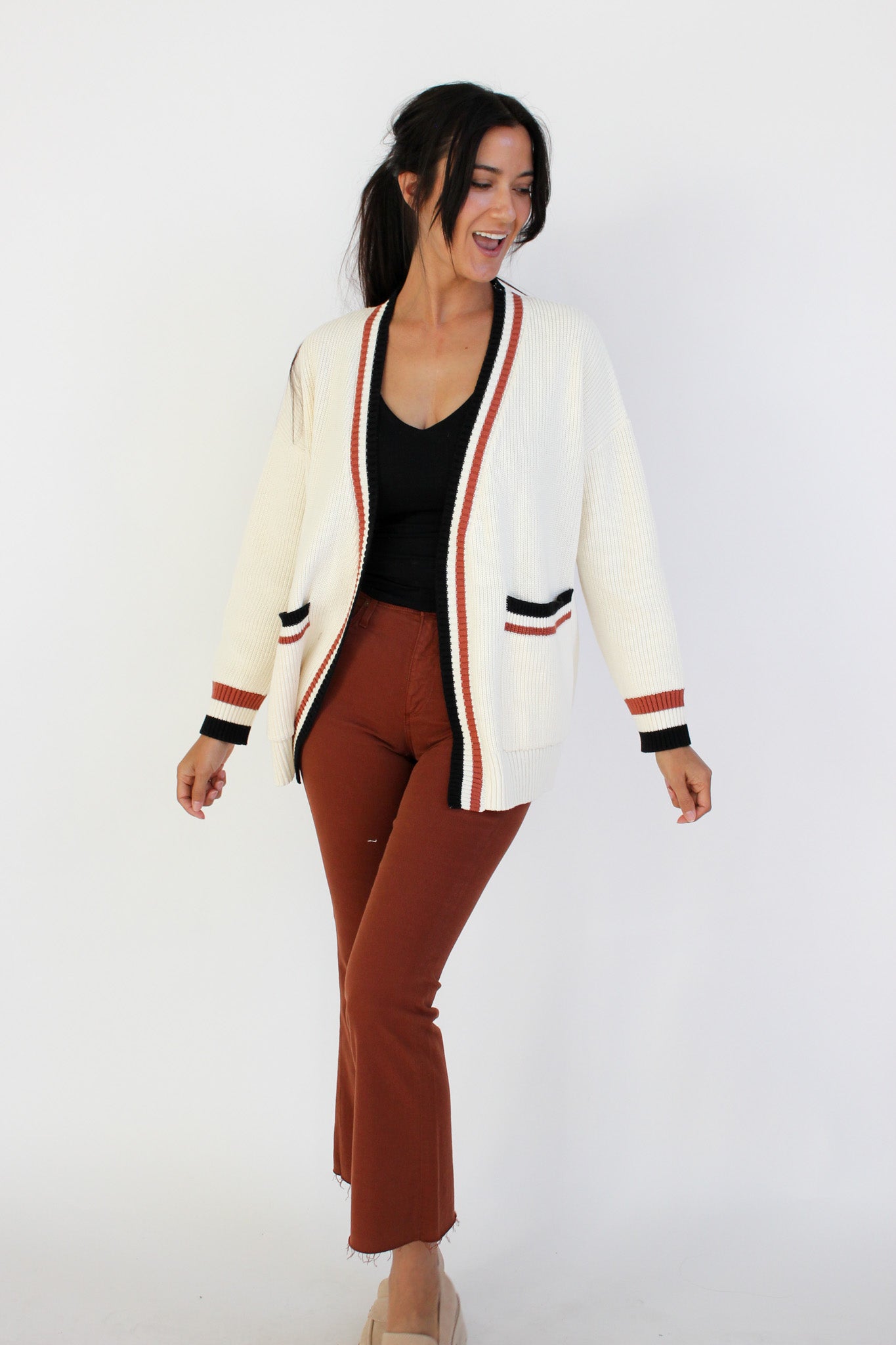 Striped Edge Cardigan