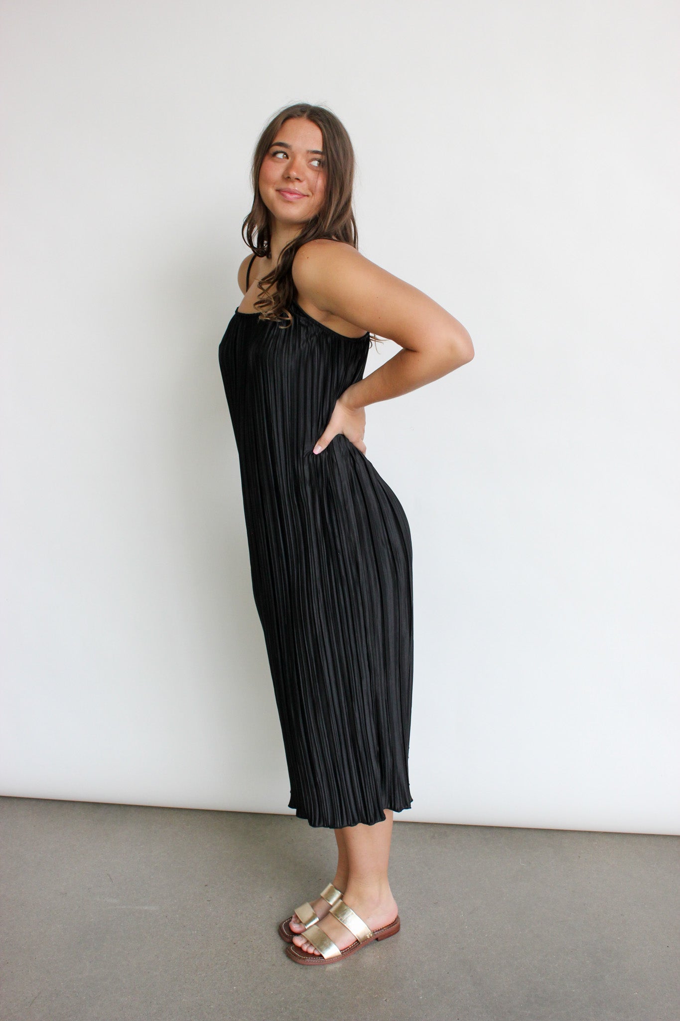 Crinkled Fabric Dress