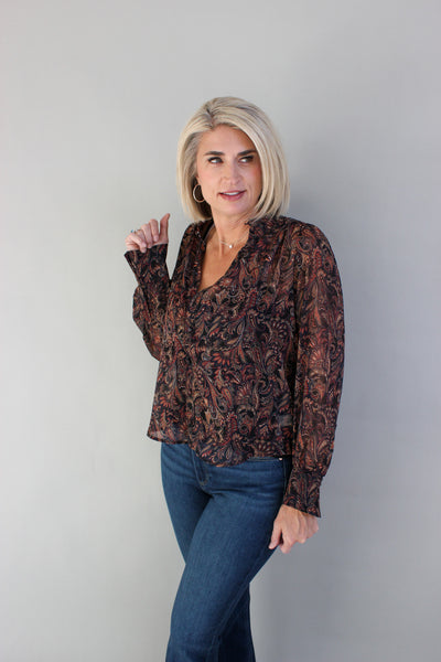 Ruffle Button Blouse