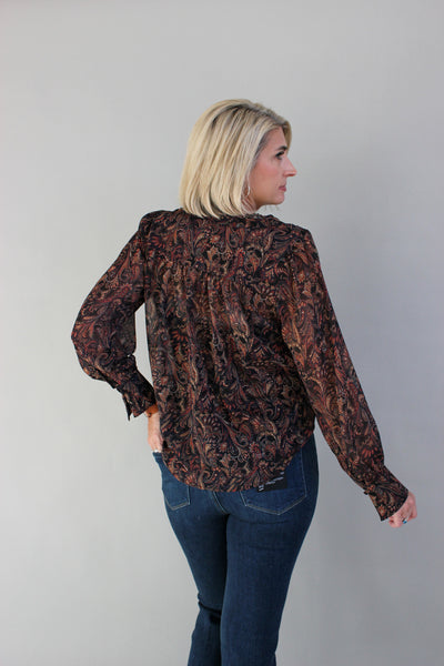 Ruffle Button Blouse