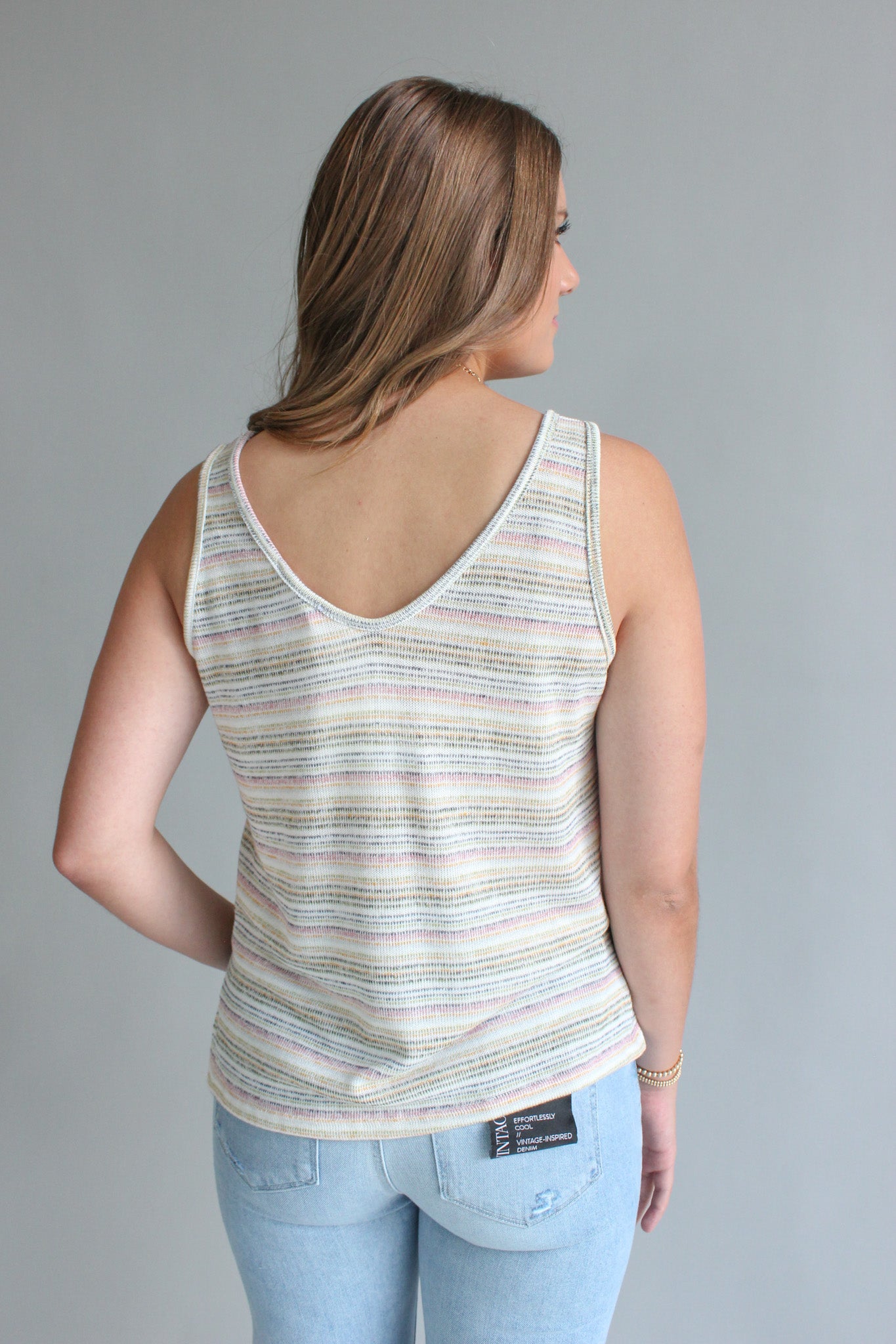 Beach Bum Striped Tank Top