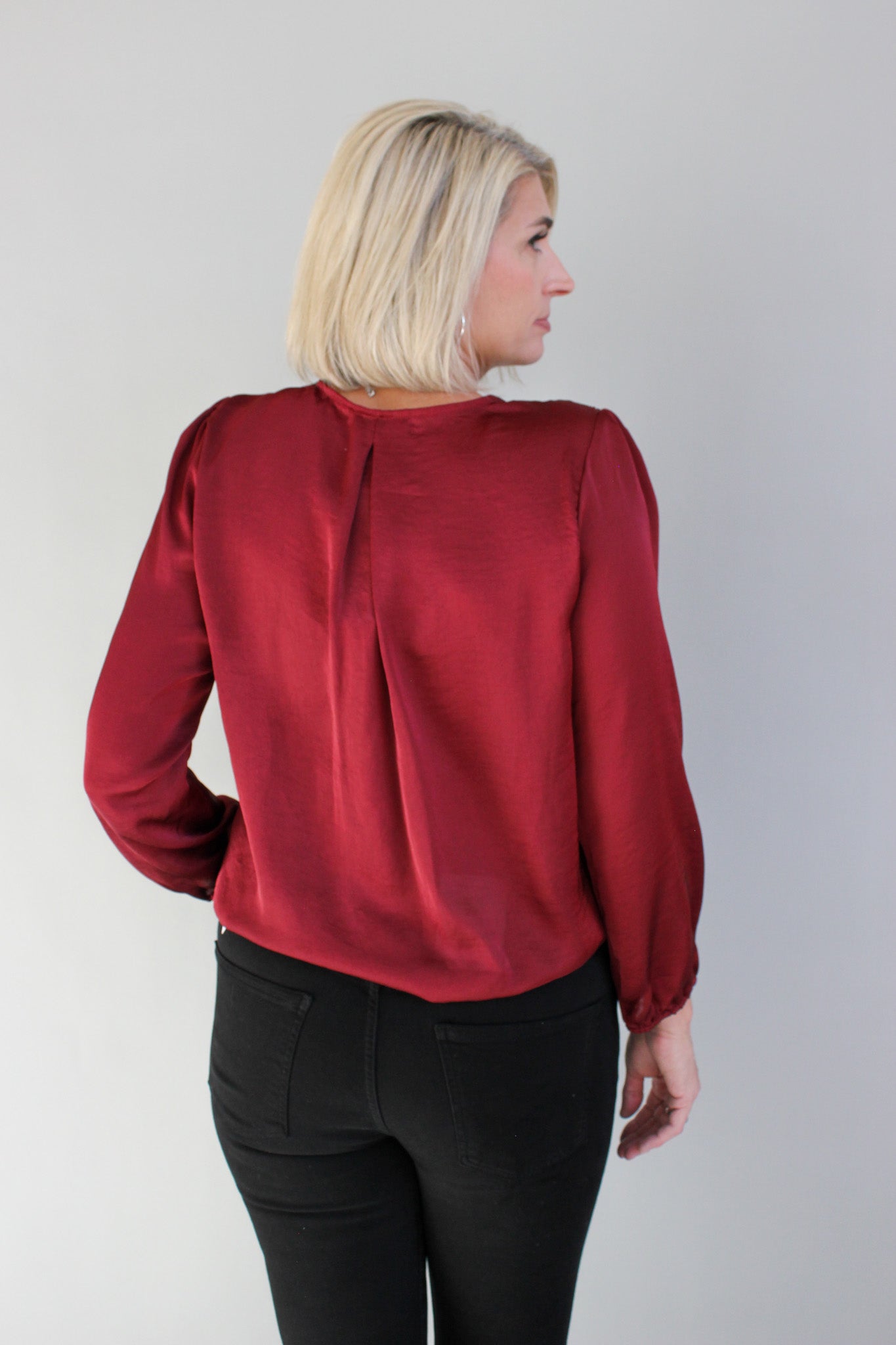 Pleated Surplice Top