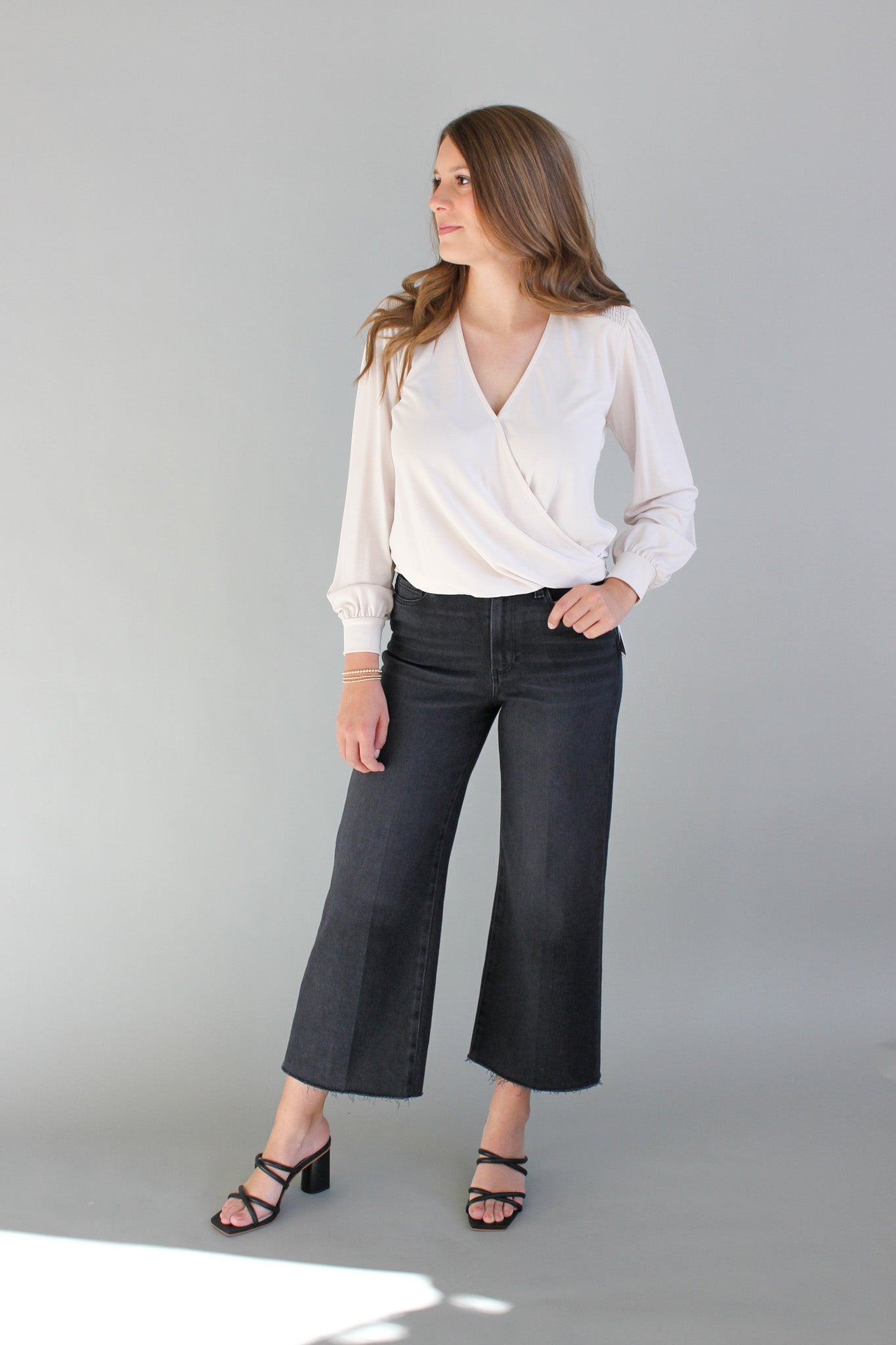 Smocked Cupro Blouse