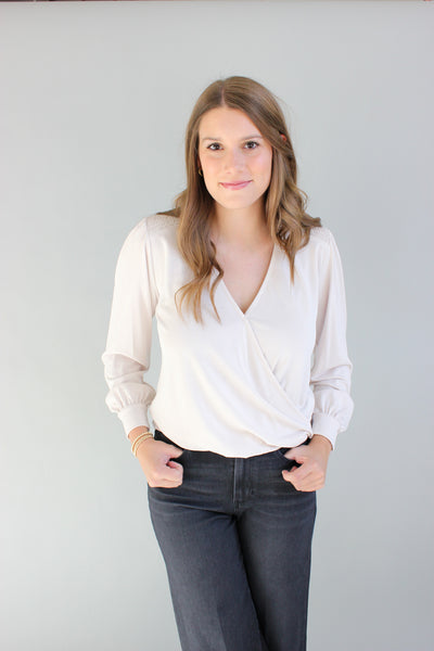Smocked Cupro Blouse