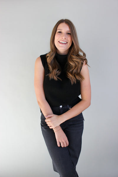 Brushed Knit Turtleneck Top