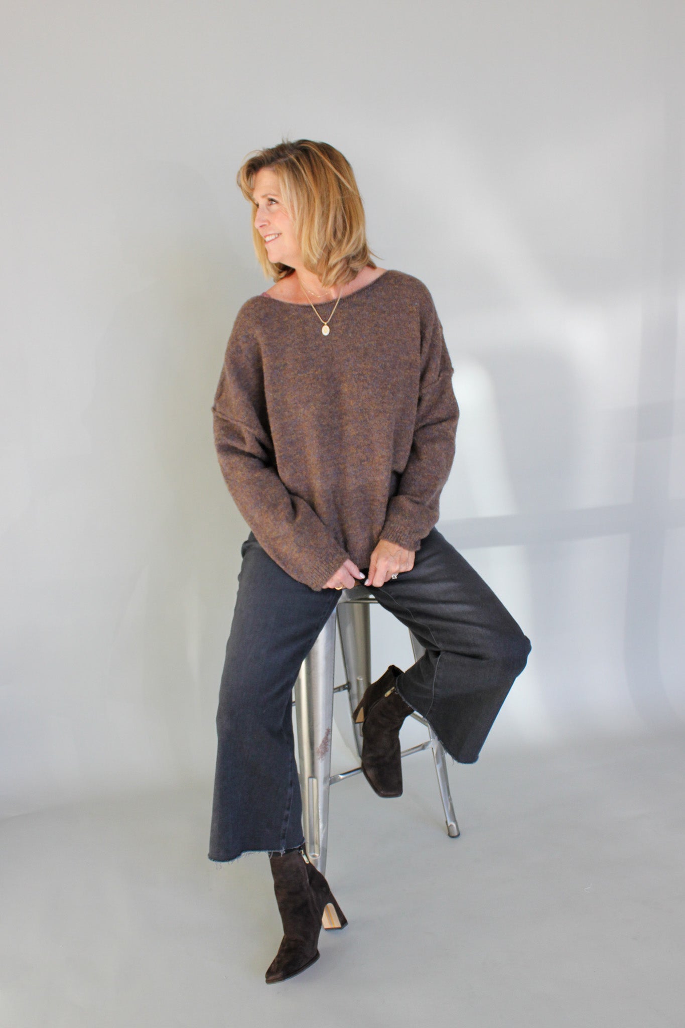 Heathered Pullover Sweater