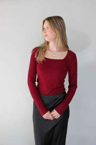 Square Neck L/S Top