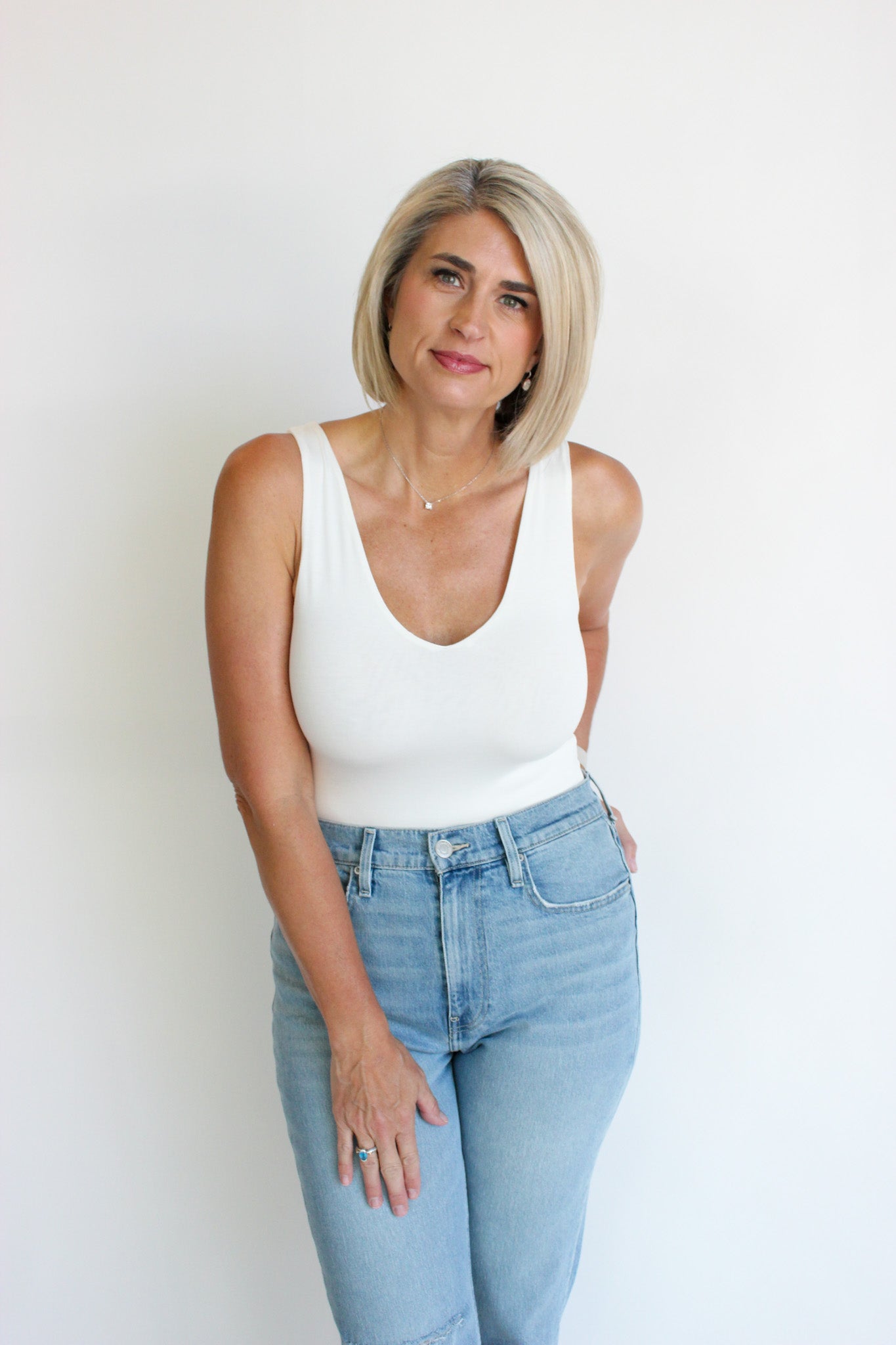 Modal V-Neck Sleeveless Bodysuit