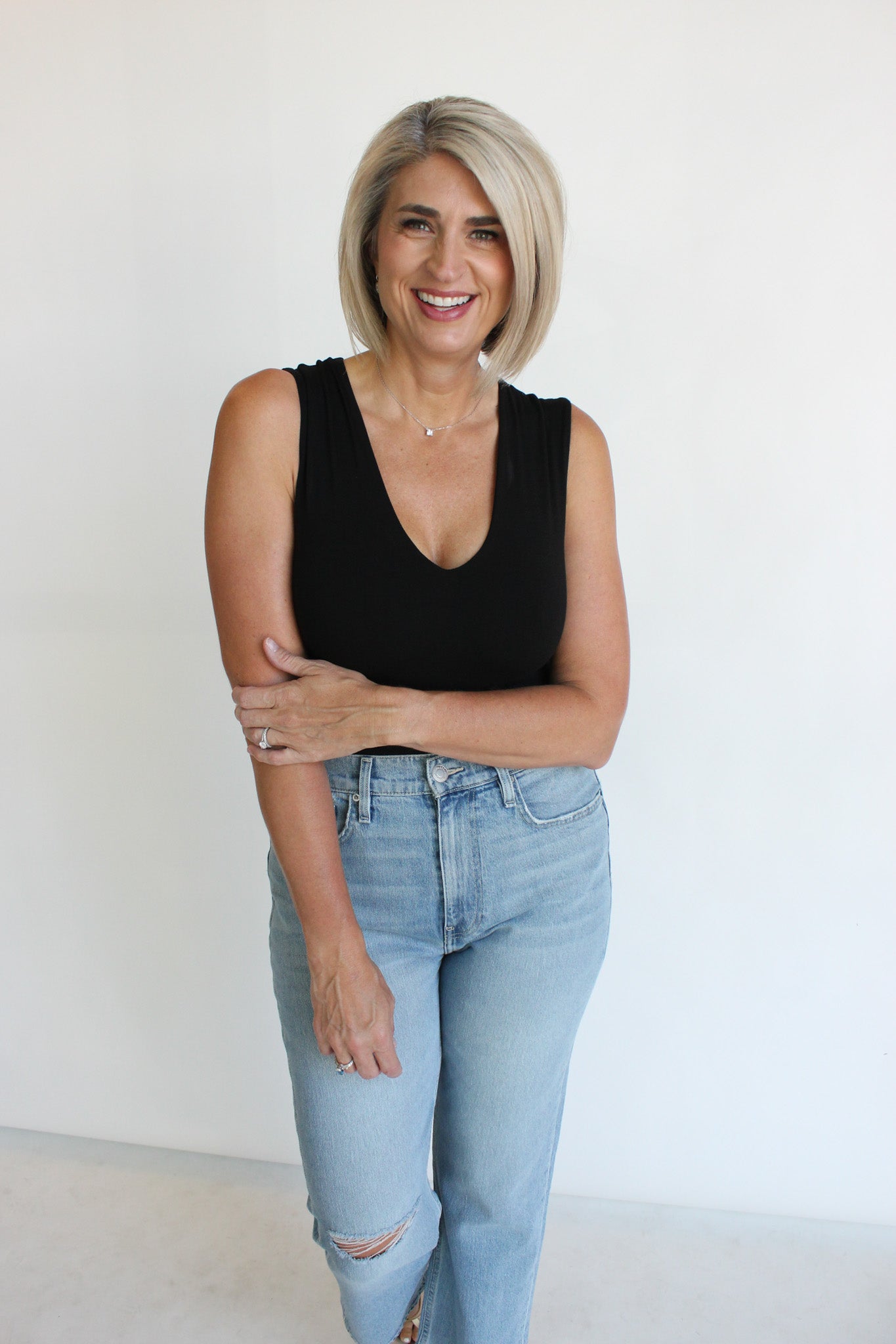 Modal V-Neck Sleeveless Bodysuit