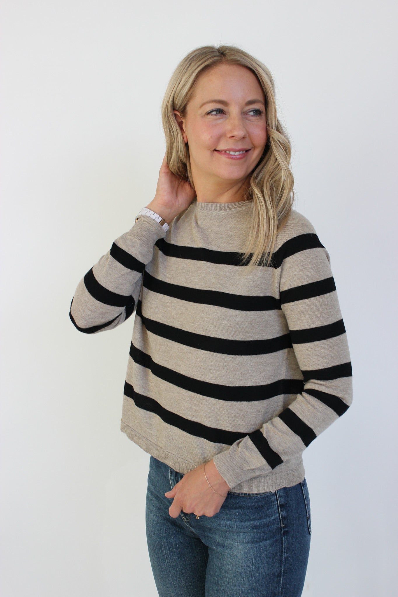 Striped Round Neck Sweater