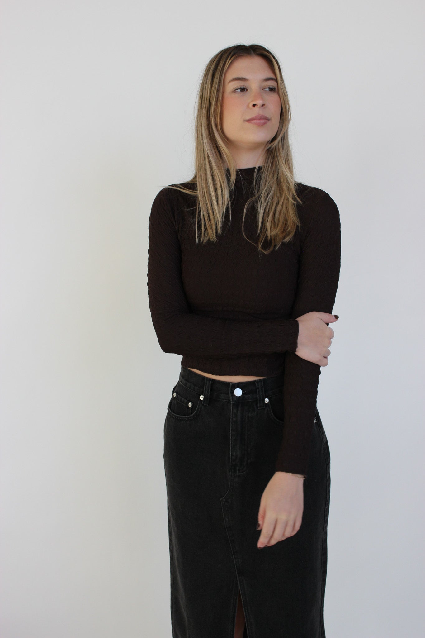 Textured Fabric Long Sleeve