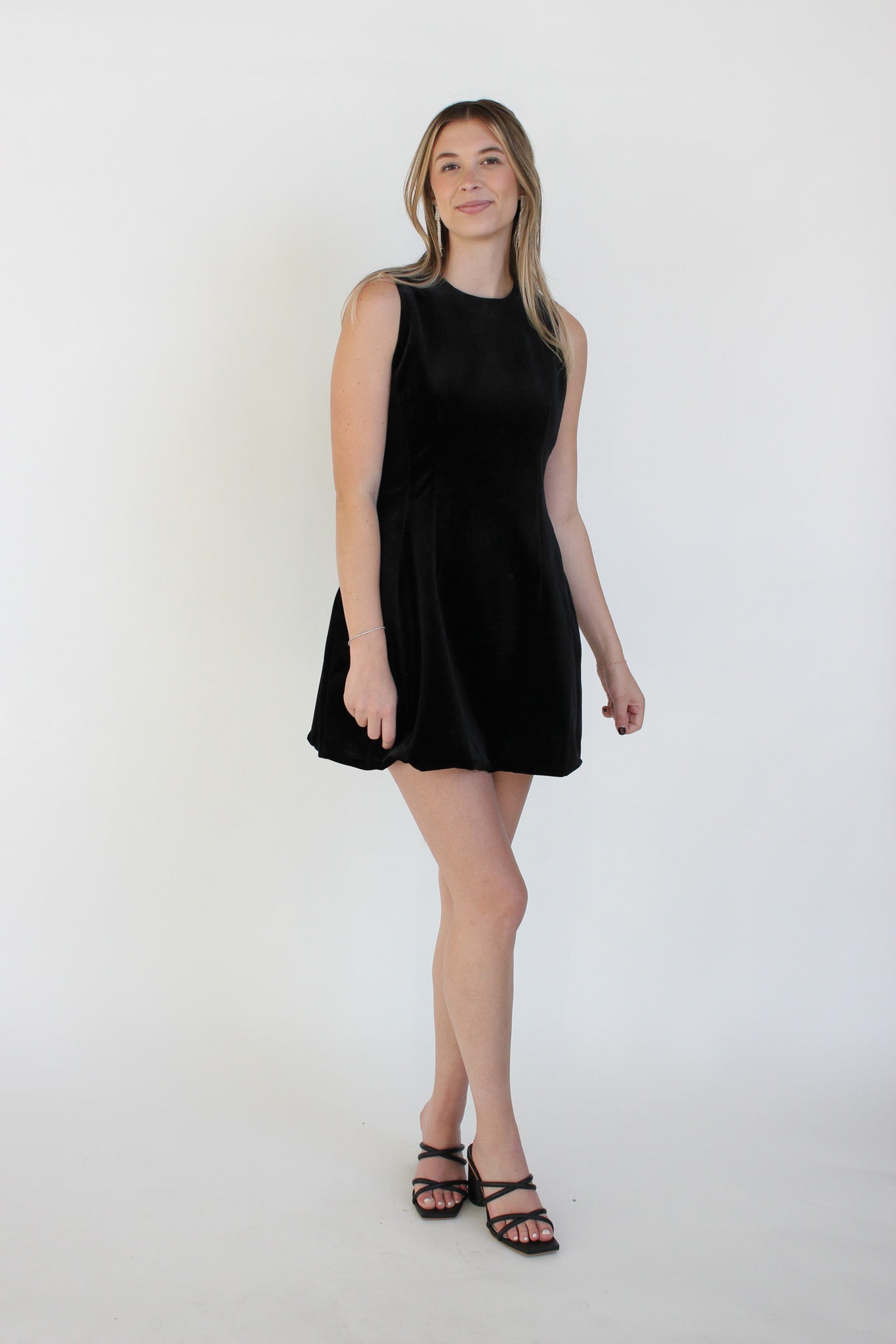Velvet Pleated Cocktail Dress