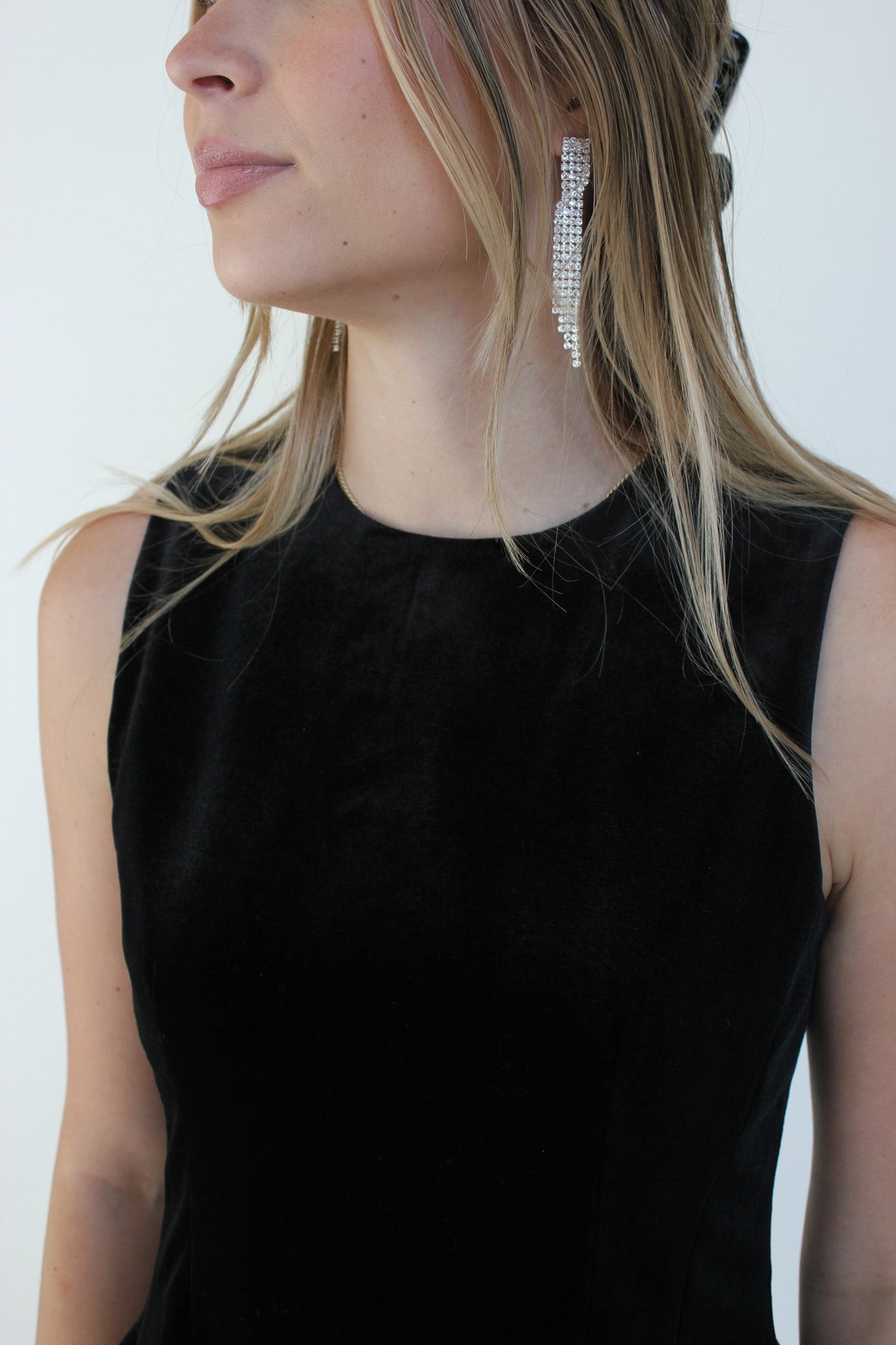 Velvet Pleated Cocktail Dress