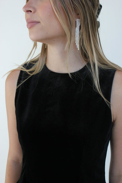 Velvet Pleated Cocktail Dress