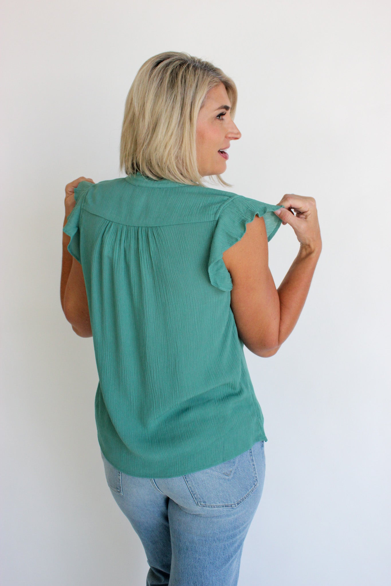 Short Slv Button Down