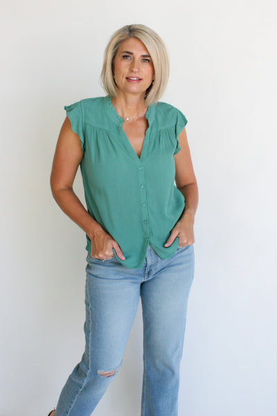 Short Slv Button Down