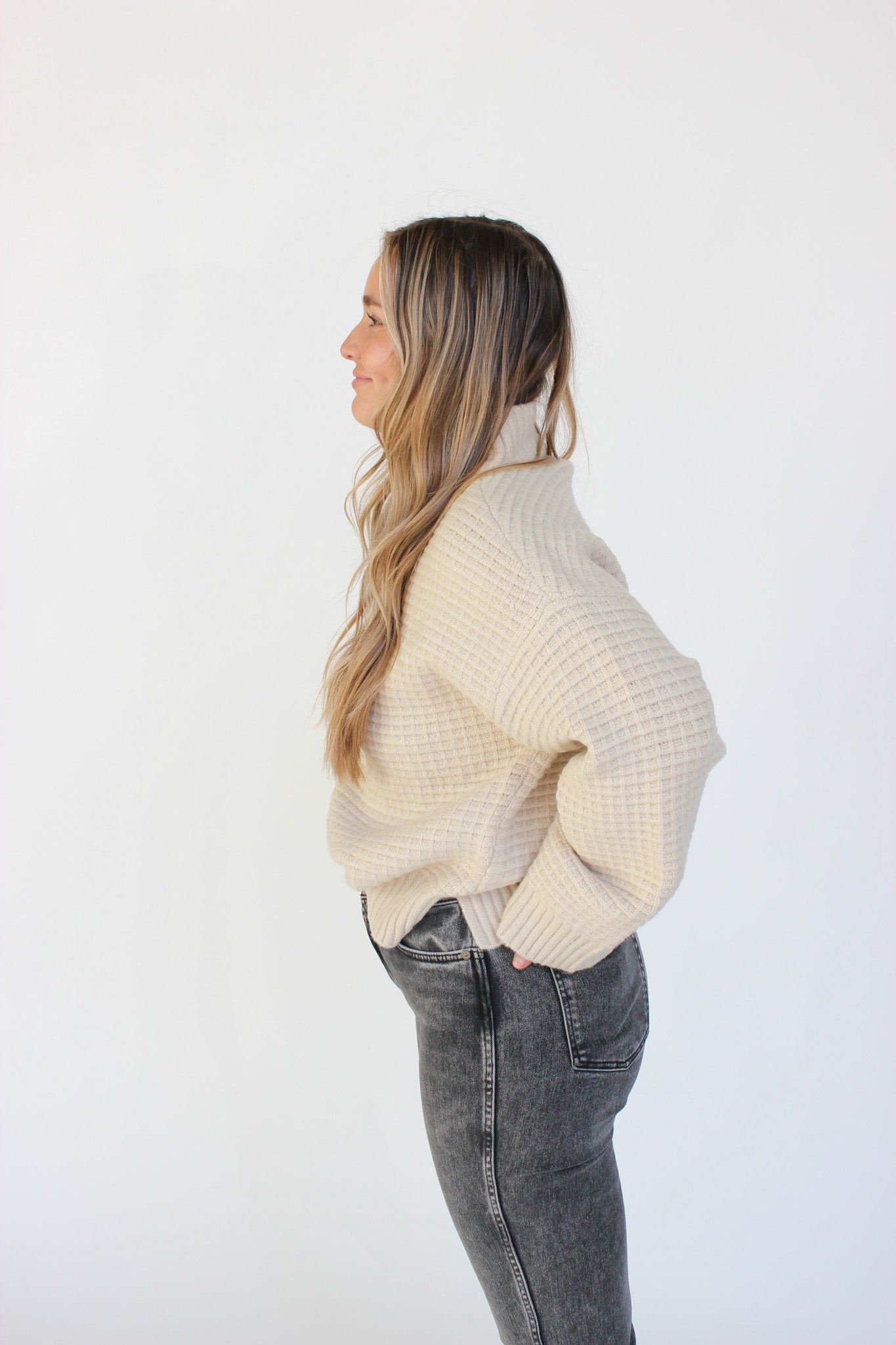 Waffle Knit Sweater