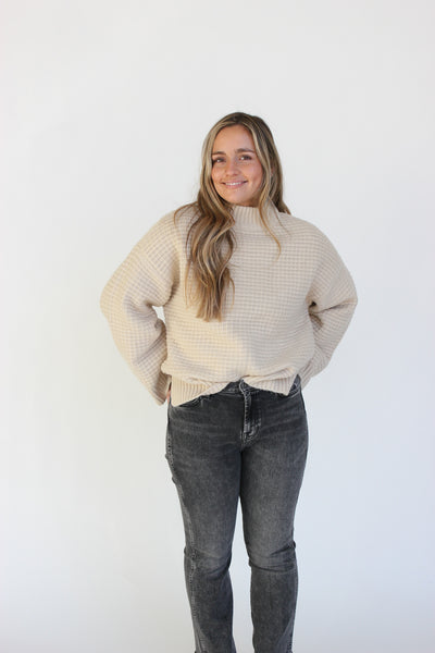 Waffle Knit Sweater