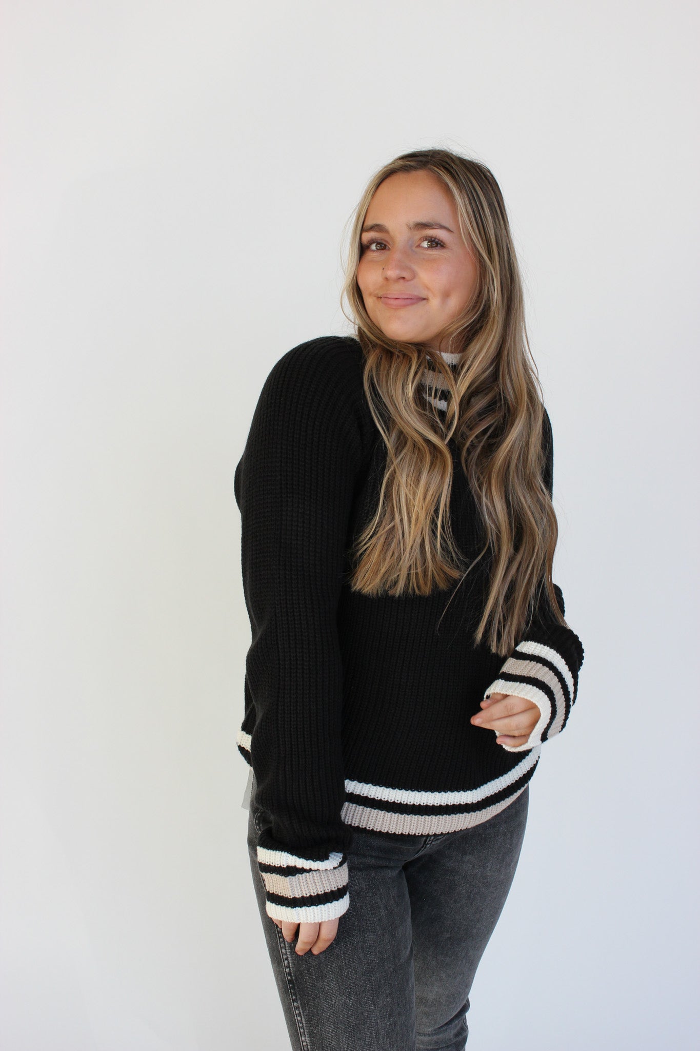 Sporty Stripe Sweater