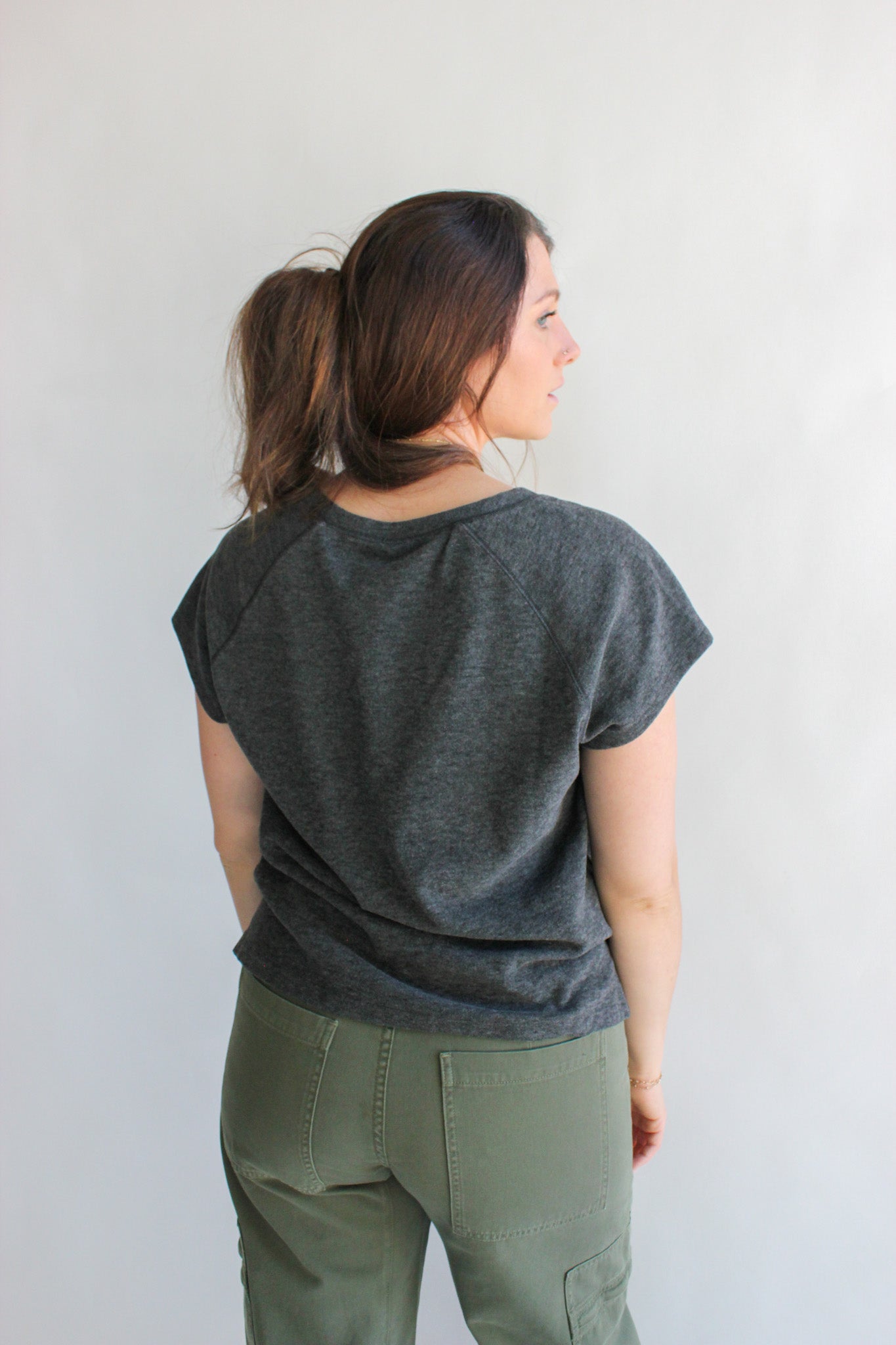 Split Hem Raglan Top