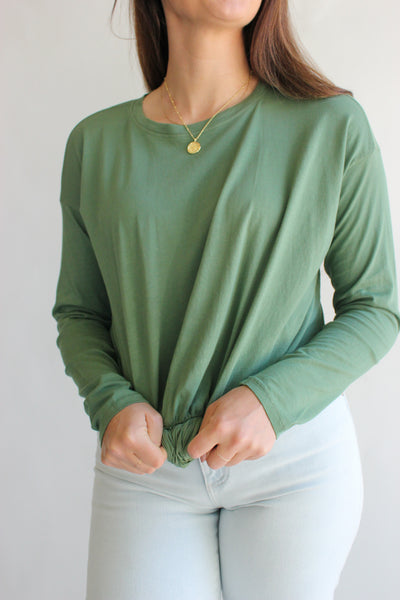 Knot Front Detail L/S Tee