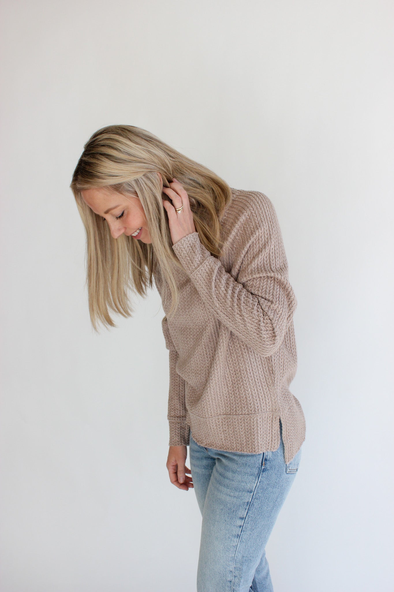 Harlow Hi-Low Crew Sweater