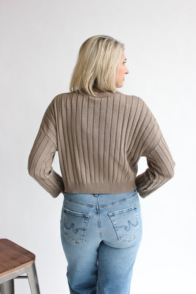 Wide Ribbed Knit Top