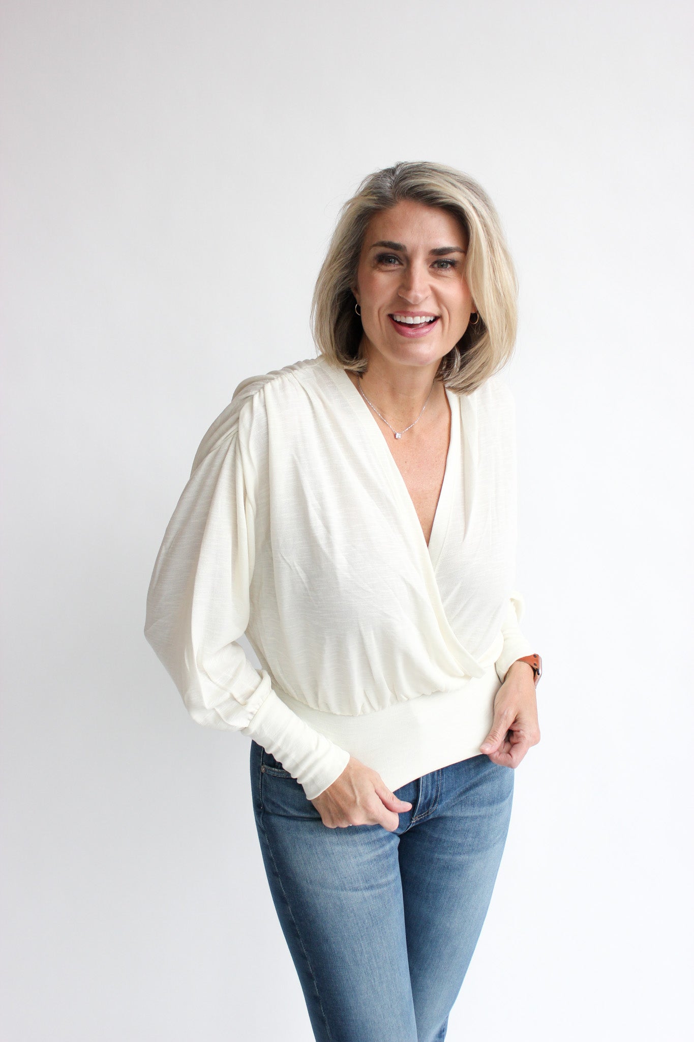 City Starry White Blouse