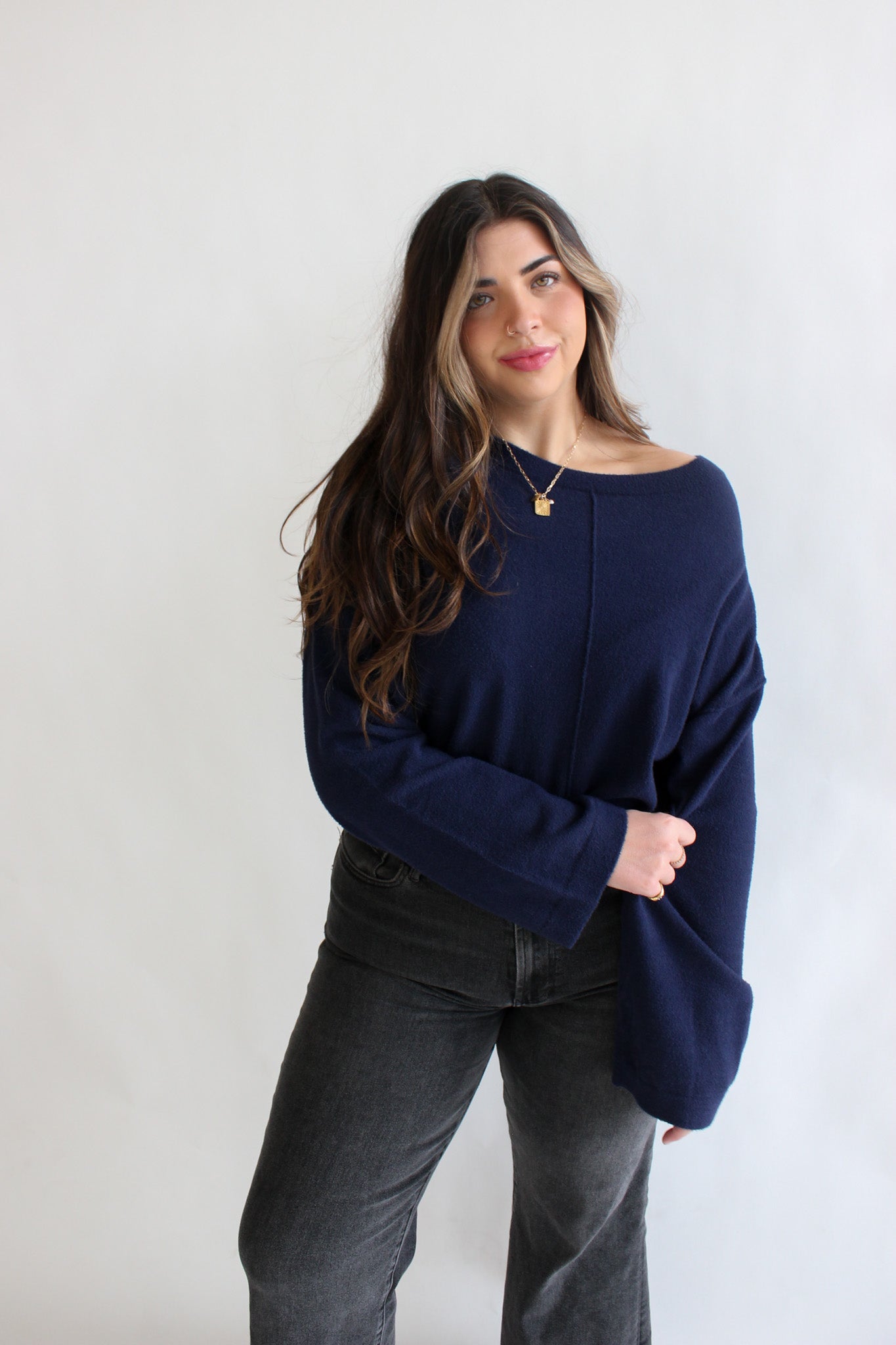 Wide Sleeve Boxy Sweater