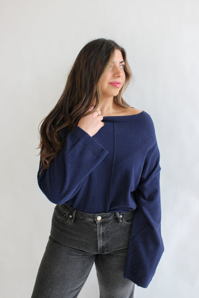 Wide Sleeve Boxy Sweater