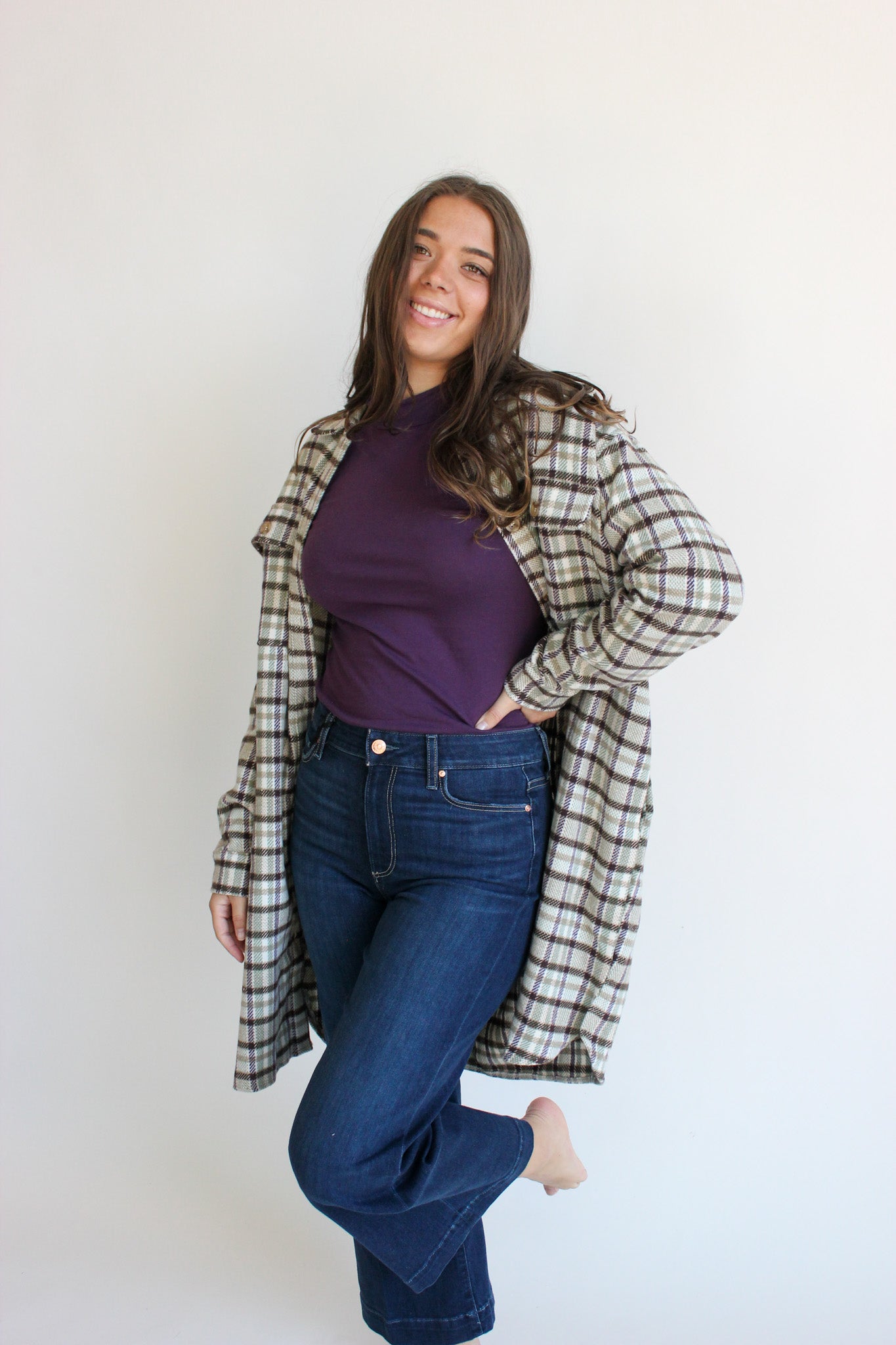 Art Deco Plaid Shacket