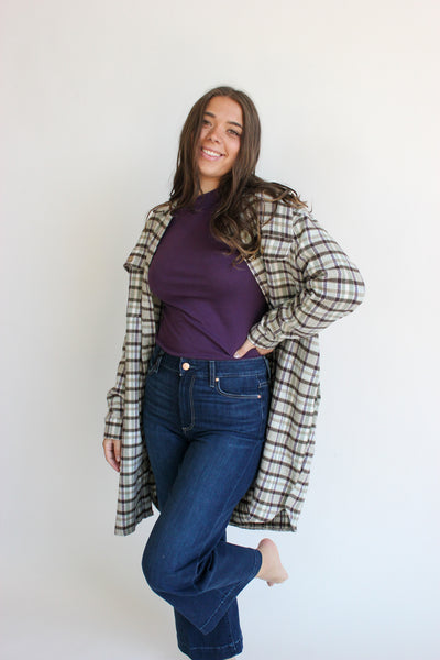 Art Deco Plaid Shacket