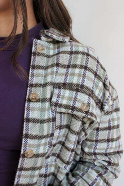 Art Deco Plaid Shacket