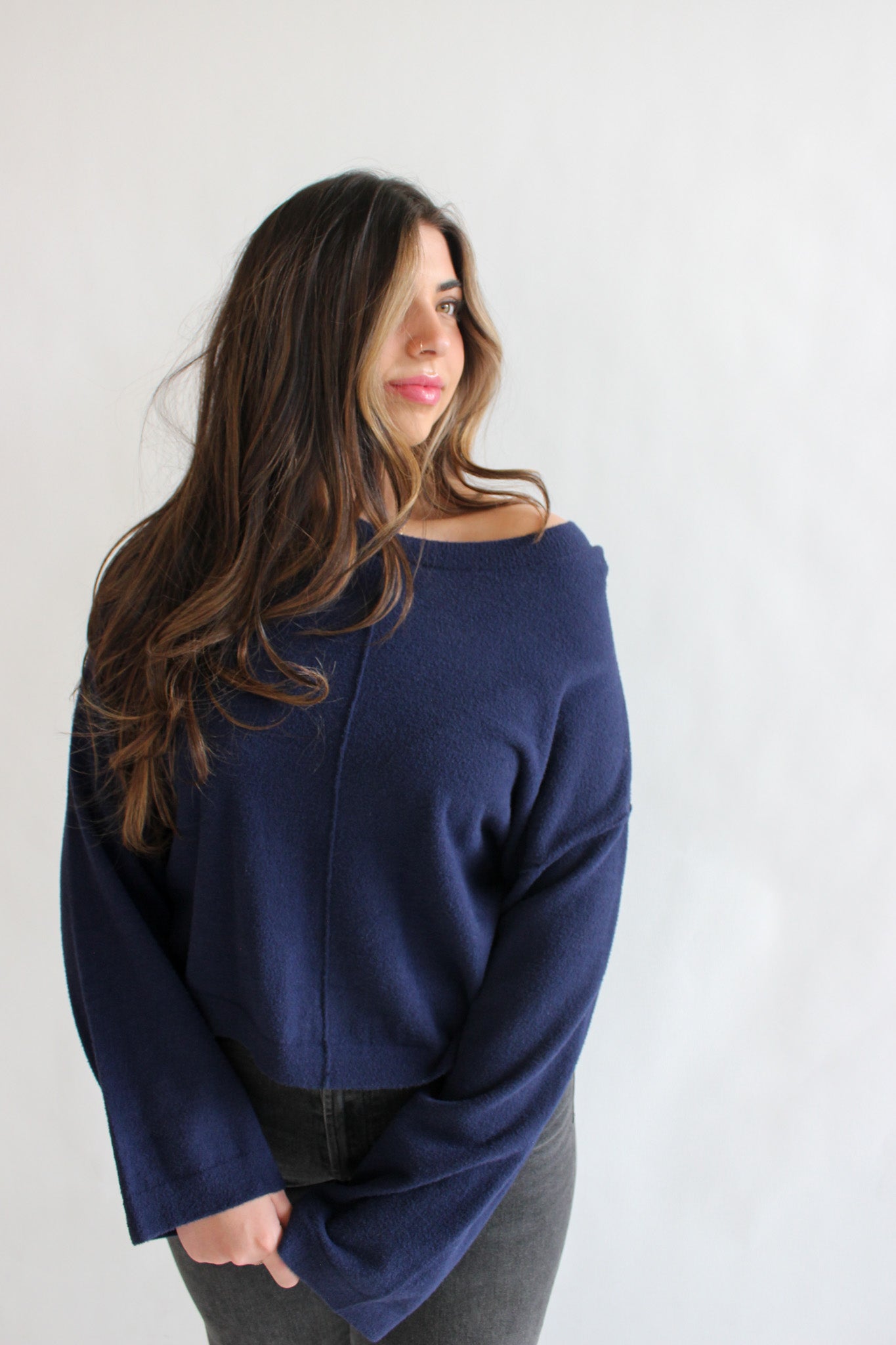 Wide Sleeve Boxy Sweater