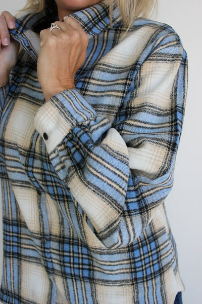 By The Fire Plaid Shacket