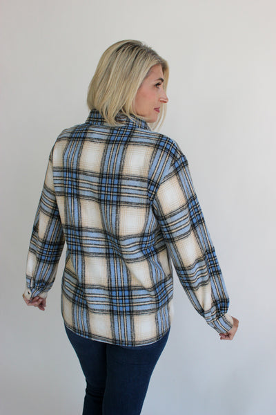By The Fire Plaid Shacket