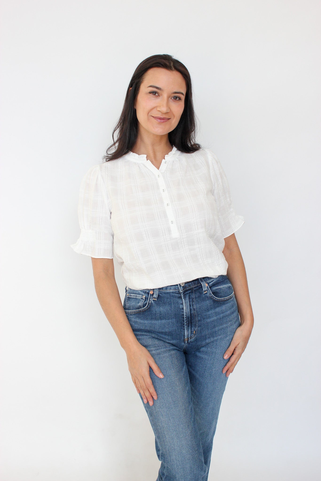 S/S Puff Sleeve Blouse