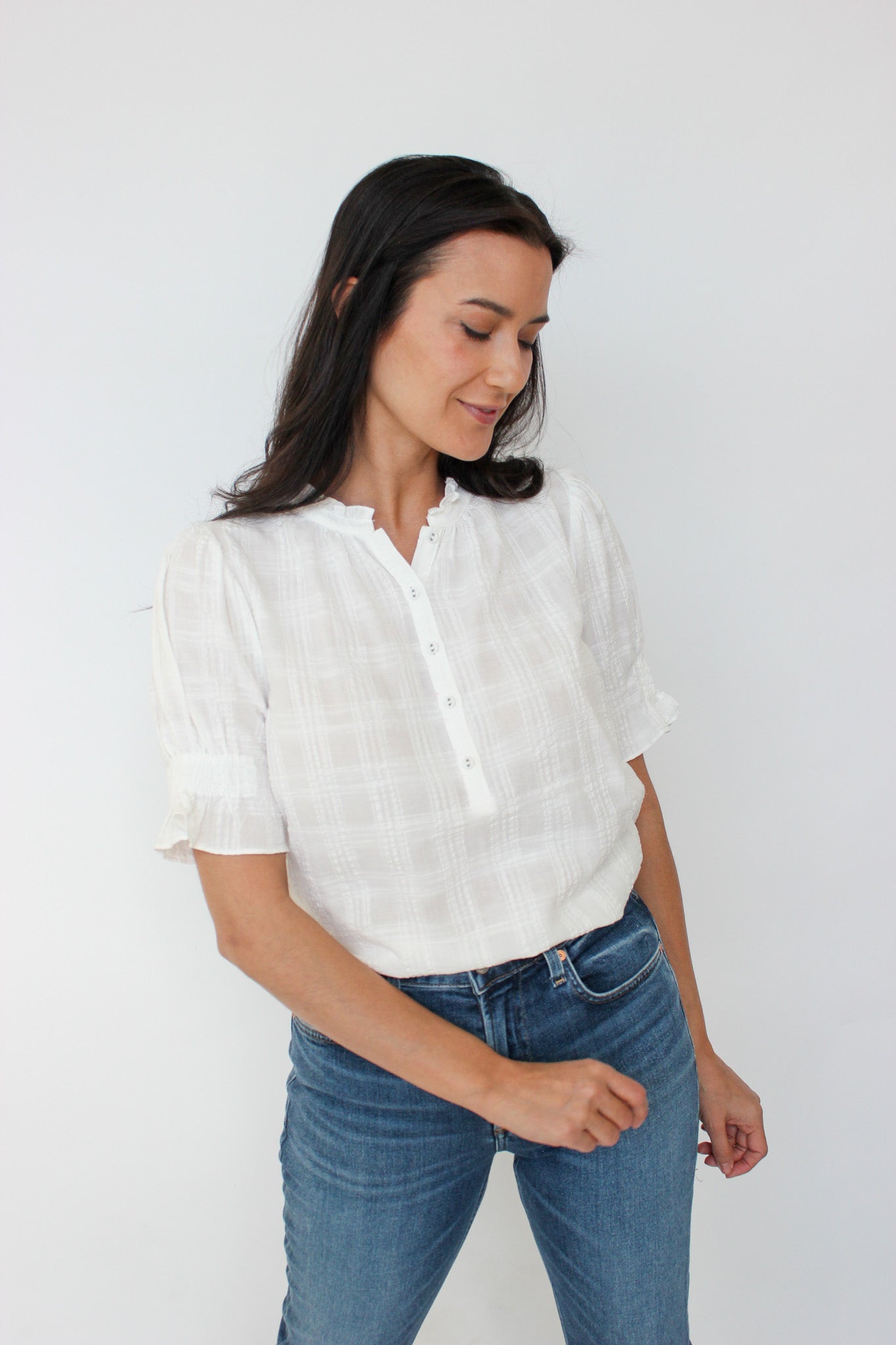 S/S Puff Sleeve Blouse