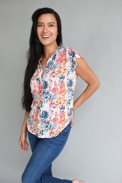 Woven Dolman Tee