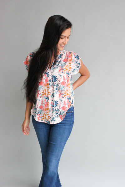 Woven Dolman Tee