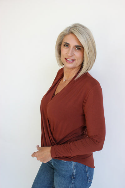 L/S Surplice Cupro