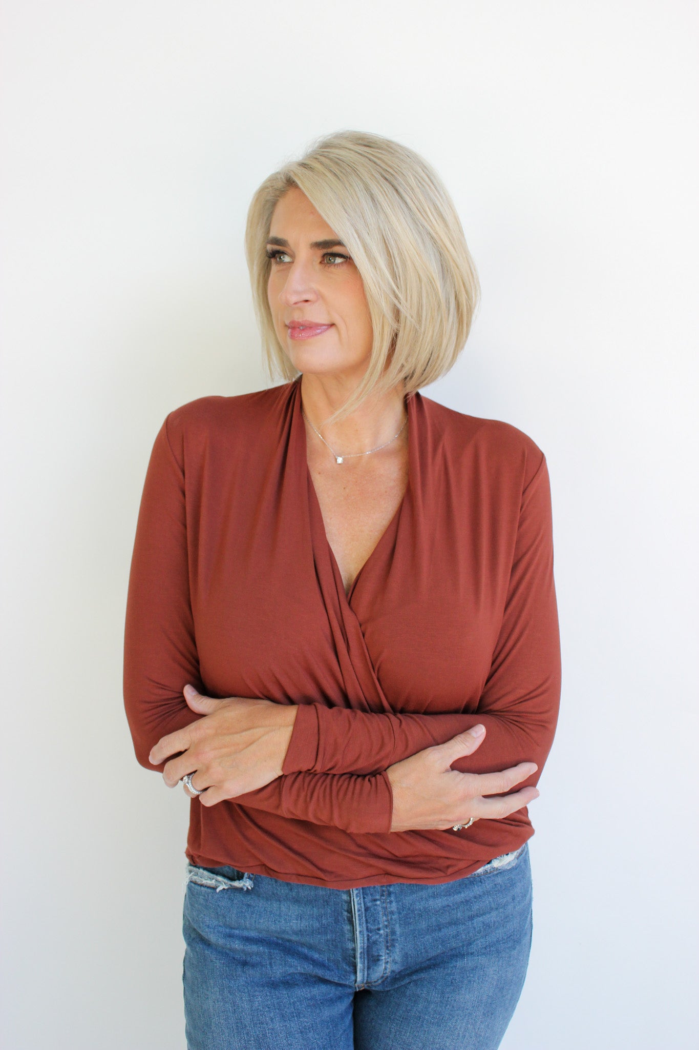 L/S Surplice Cupro