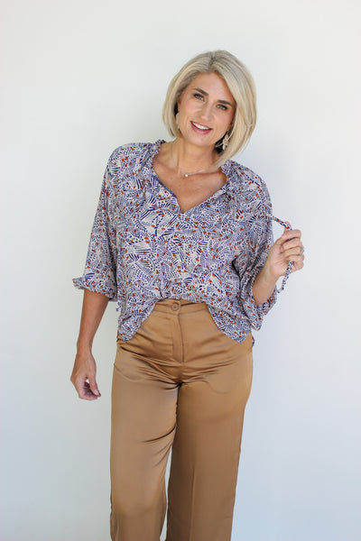 Split Neck Blouse