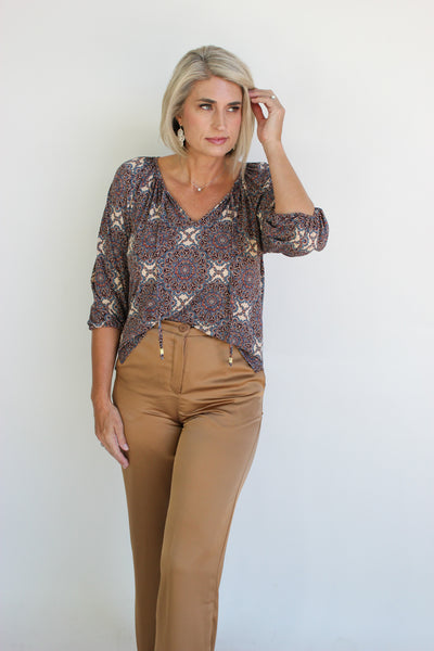 Split Neck Top