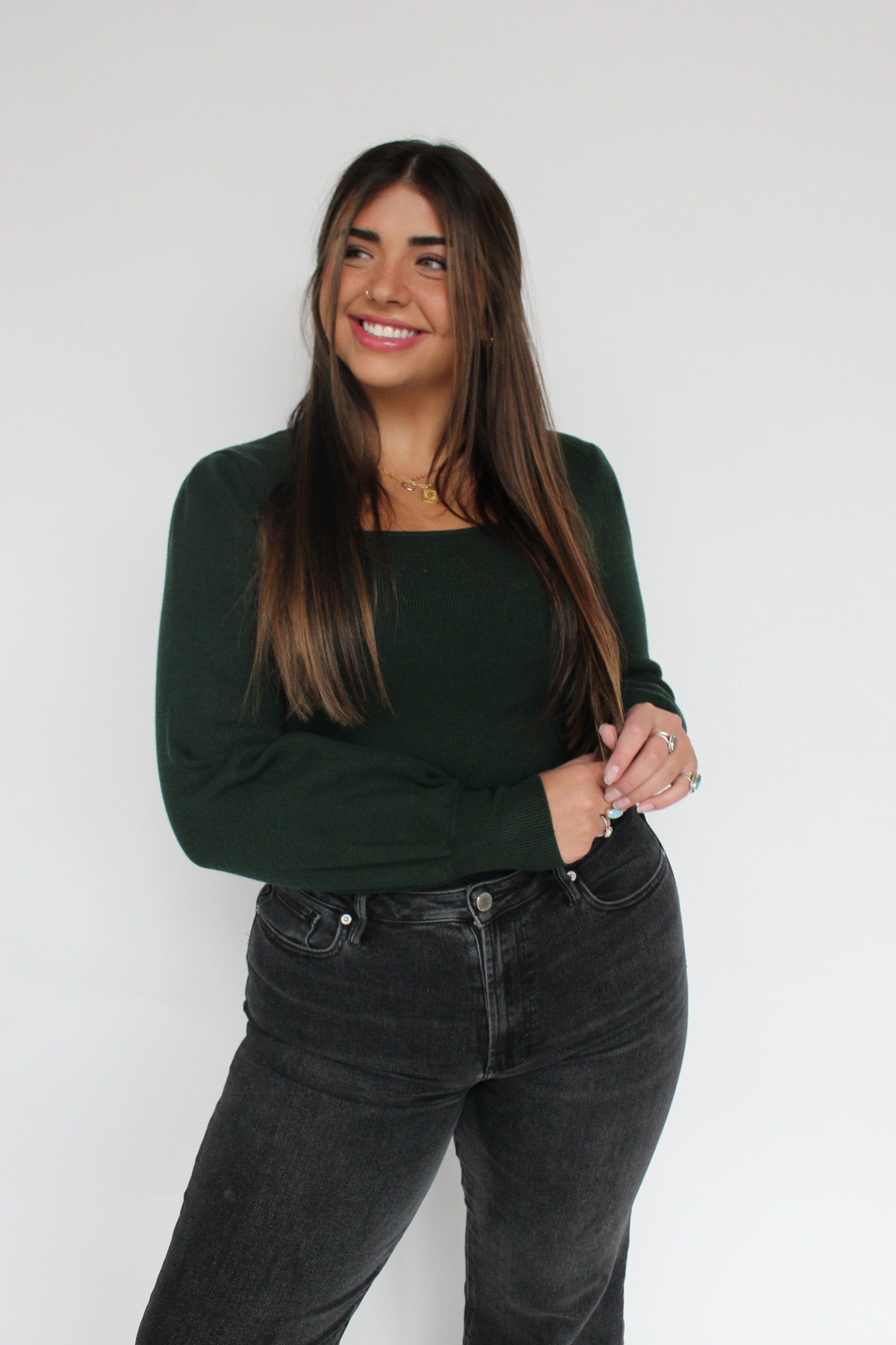L/S Square Neck Sweater