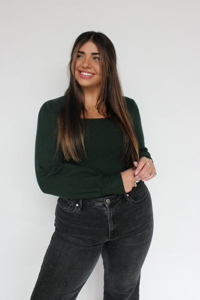 L/S Square Neck Sweater